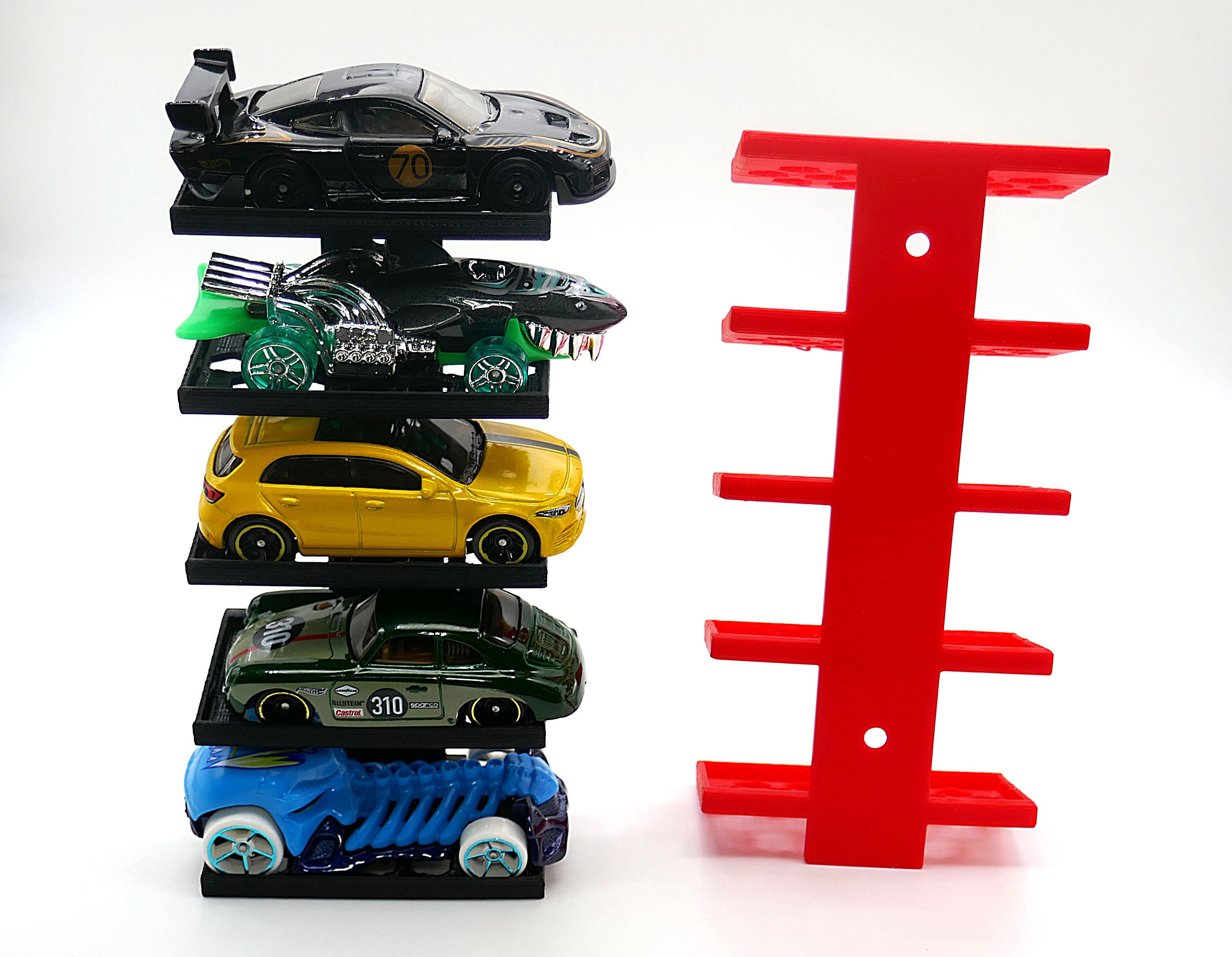5台のホットホイールディスプレイスタンドまたは壁掛けマウント
