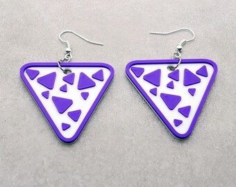 Triangles Earrings 3D Printed From Plant Based PLA Plastic