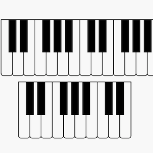 Piano Keyboard SVG file (not a physical object) 2 lengths