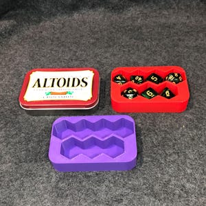 Altoid Dice Storage Insert 3D Printed (tin & dice not included)