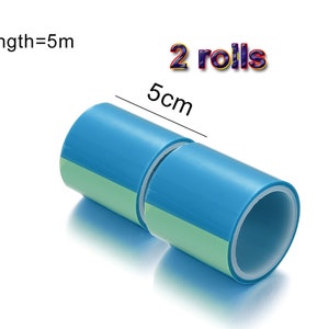 Tape for open back bezels and resin. Clean no residue. 2 rolls 5CM x 50M Blue