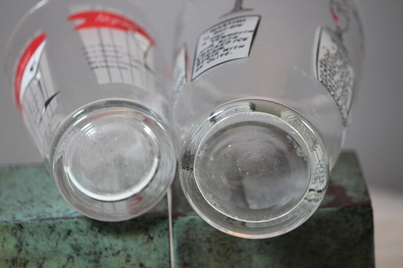 ON SALE NOW Pair of Vintage Glass Barware Cocktail Shakers