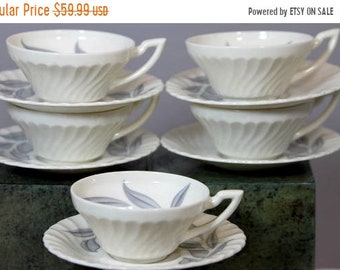ON SALE NOW Vintage Syracuse China Dawn Demitasse Cup & Saucer Set Lot Of 5