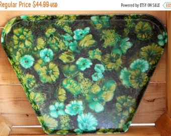 ON SALE NOW Silite Vintage Mid Century Modern Boho Flower Floral Tray
