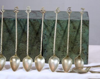 Antique Victorian Era Twisted Handle Commemorative Spoons