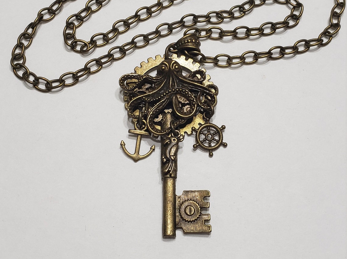 Steampunk Pirate Key With Free Closely Matching Earrings - Etsy