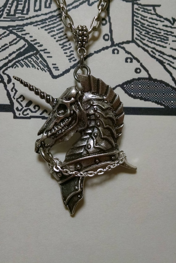 Unicorn skull best sale necklace