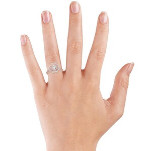 Rose Gold Verlobungsring, Klassischer Ring, Moissanite Verlobungsring, Natürlicher Diamant Ring, Vintage Ehering, Brautring, Versprechen Ring Bild 6