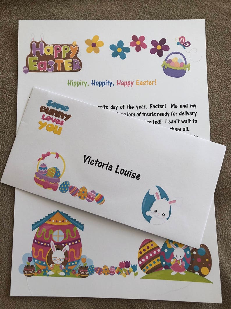Personalised Letter from the Easter Bunny Rabbit and Certificate image 4