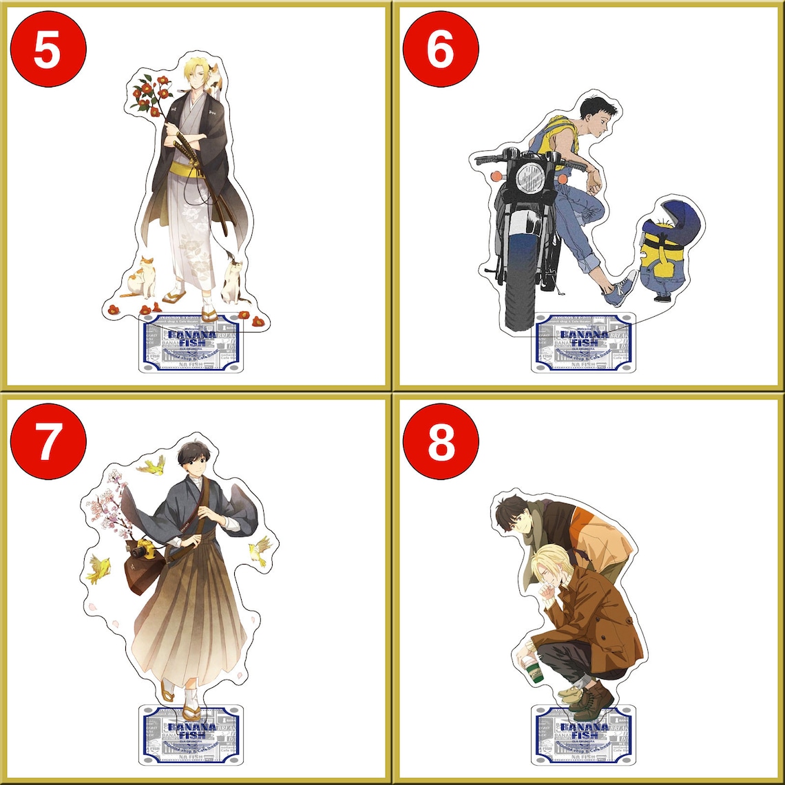 BANANA FISH Figure Charms Acrylic Standee Display Anime Ash Etsy