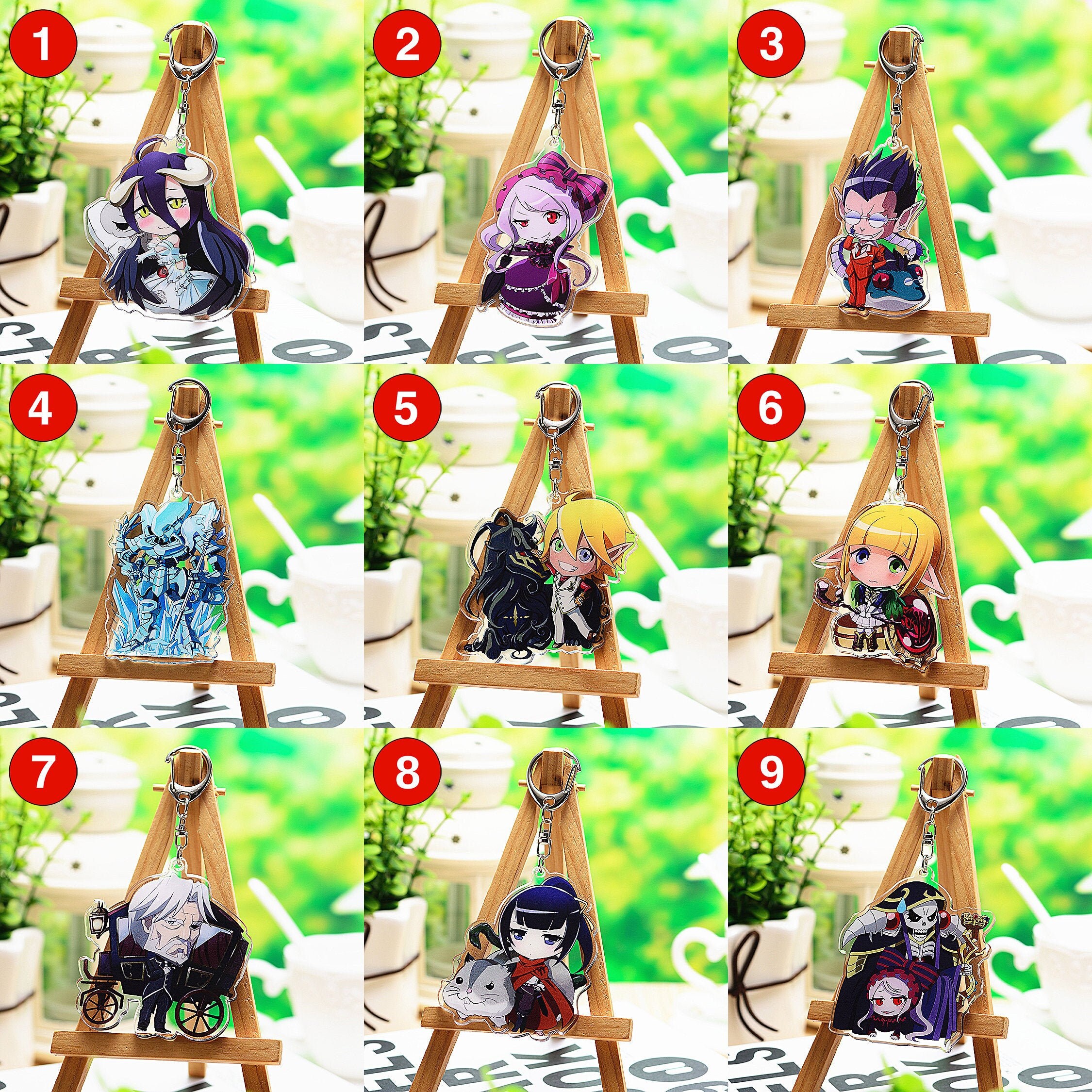 Overlord オーバーロード Comics Acrylic Charms Anime Keychain Ainz Etsy