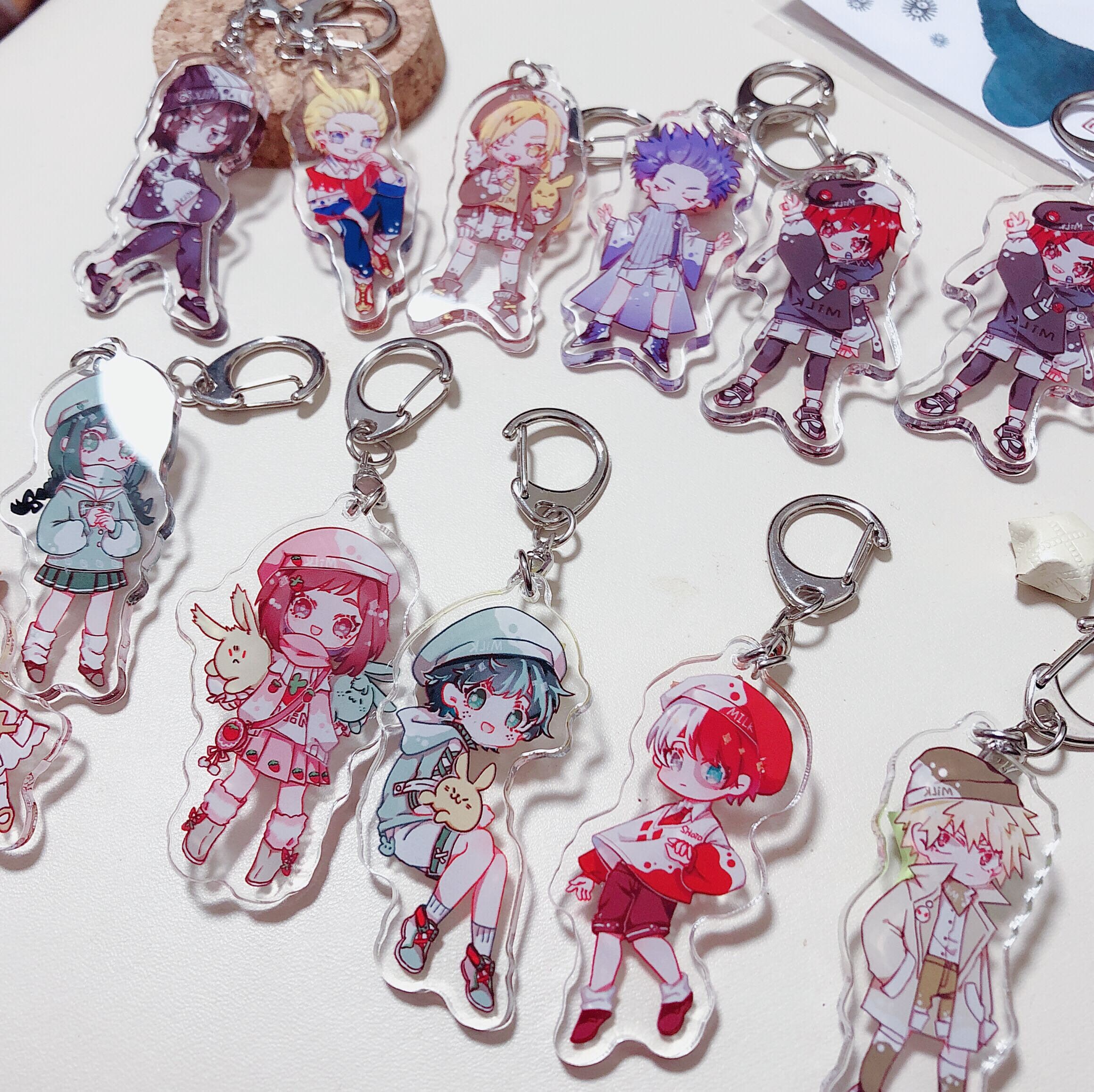 My Hero Academia Todoroki Shoto Anime Acrylic Keychain Keyring Bag Ho/_
