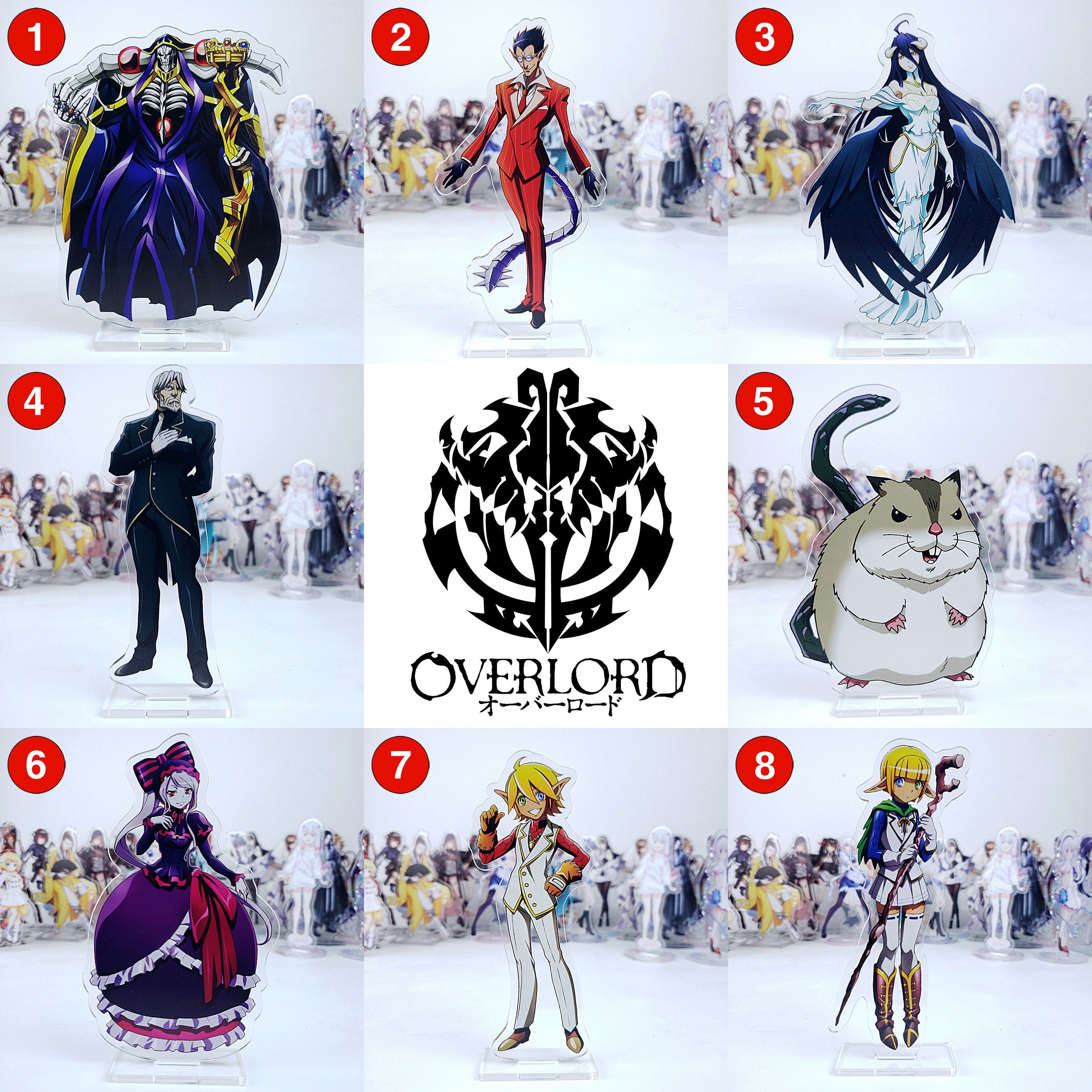 Overlord Figure Charms Acrylic Standee Display Anime Ainz Ooal Etsy