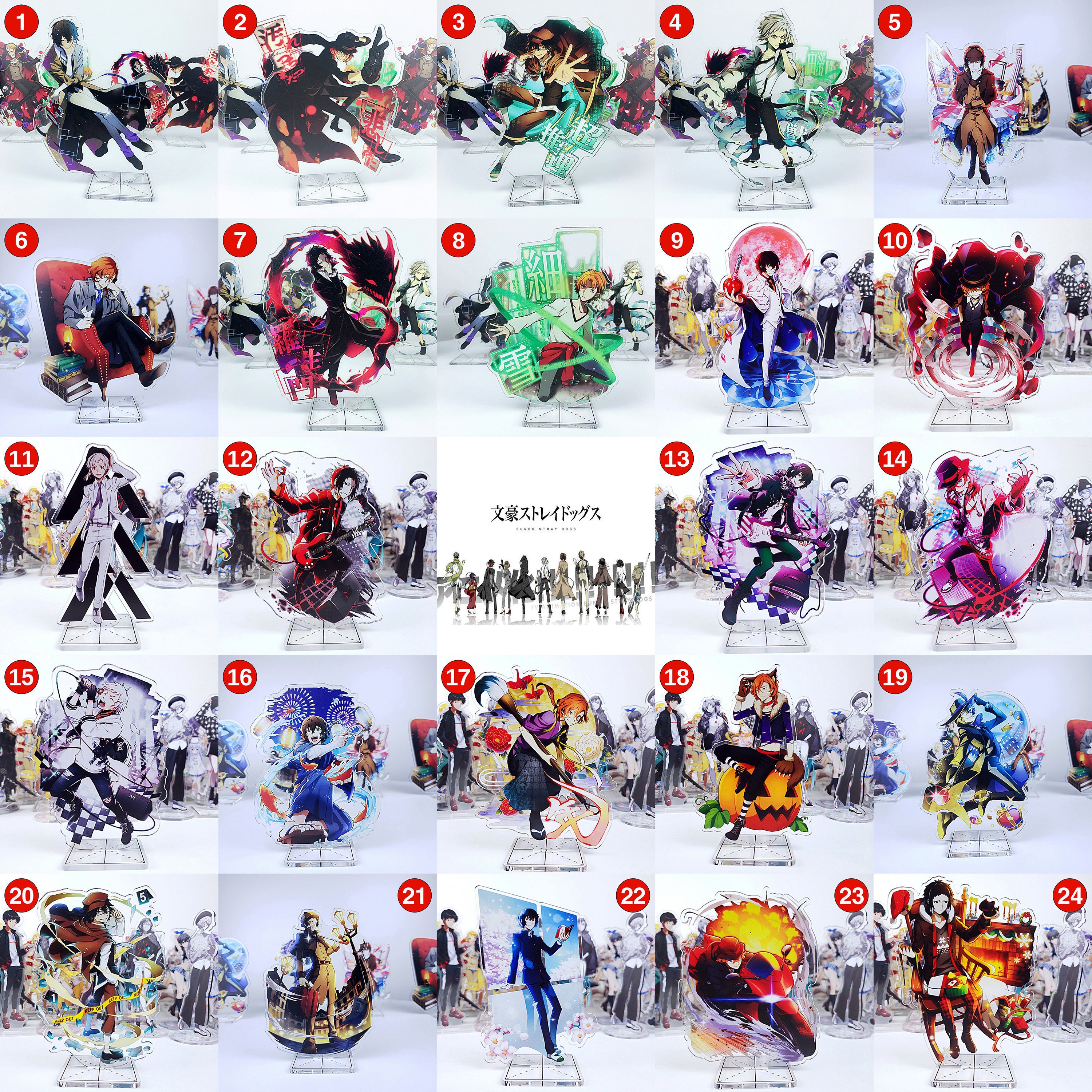 Bungo Stray Dogs Acrylic Charm Display Standee Chuya Nakahara Etsy