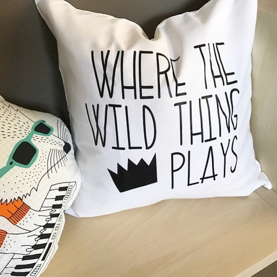 Playroom Pillow Cover Where The Wild Things Are Room Decor Nursery Bedroom Decorations Crown Pillow Trendy Baby Kid Play Room