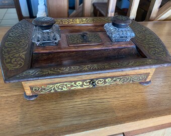 A Regency Brass Inlaid Desk Tray C1815