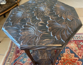 A Liberty Japanese Chrysanthemum Lamp Table C1910.