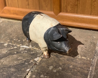 A Large and Charming Antique Cast Iron Piggy Bank C1920.