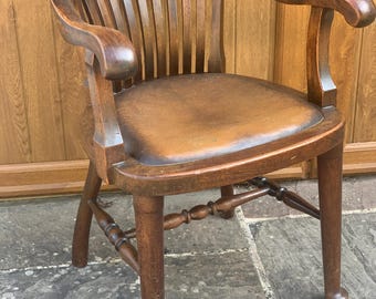 A Robust and Elegant Mahogany Office Chair C1900.