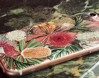 Tropical Australian native Plants, Exotic Flowers Clear Case, Plants Design for iPhone, Samsung Galaxy and Huawei 128