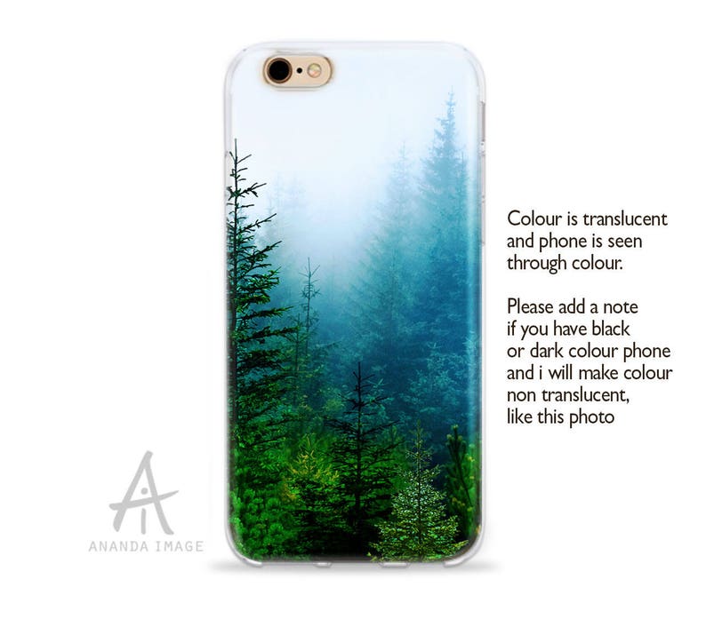 Translucent Forest Clear Case with Design for iPhone, Samsung Galaxy and Huawei 214 image 5