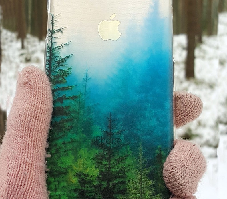 Translucent Forest Clear Case with Design for iPhone, Samsung Galaxy and Huawei 214 image 3