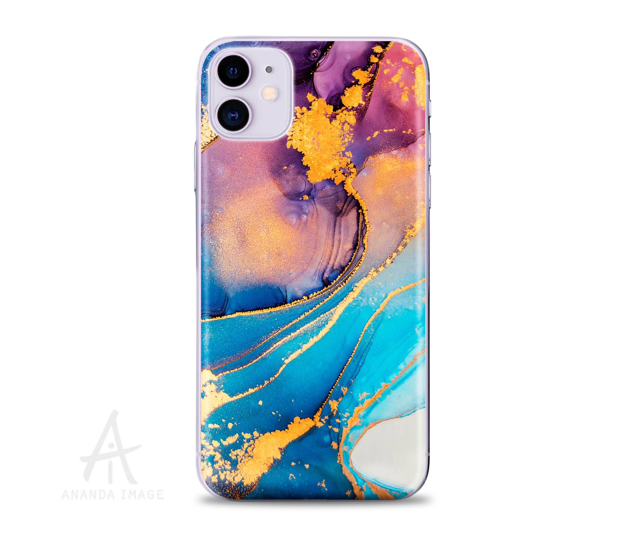 Colorful Abstract Liquid Painting Clear Case for Iphone Etsy