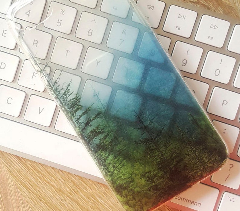 Translucent Forest Clear Case with Design for iPhone, Samsung Galaxy and Huawei 214 image 4