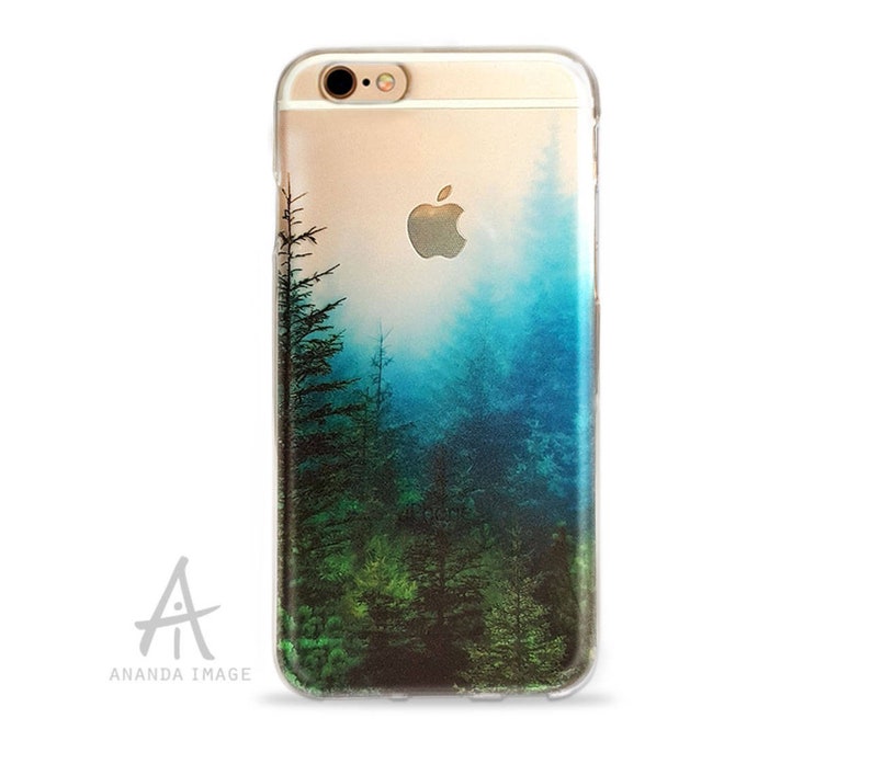 Translucent Forest Clear Case with Design for iPhone, Samsung Galaxy and Huawei 214 image 1