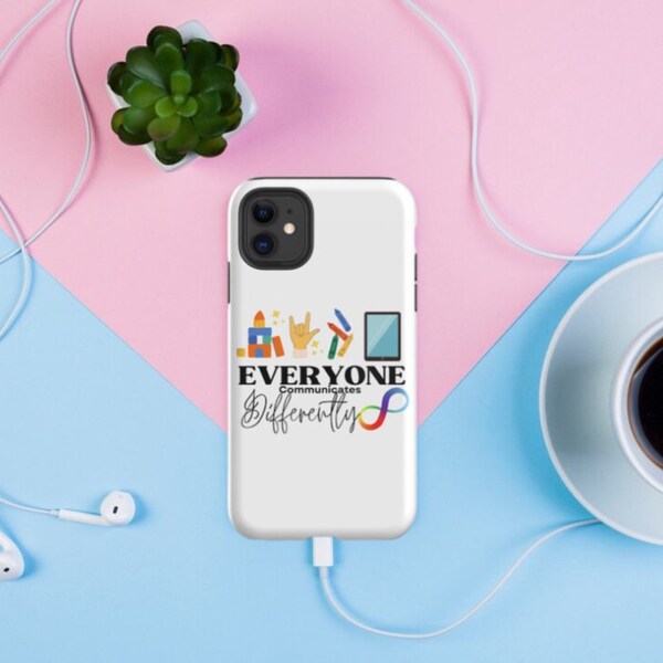 Everyone communicates differently Neurodiversity Awareness Phone Cases, Mental Health, Adhd, Autism, Neurodiverse, touch iPhone Cases