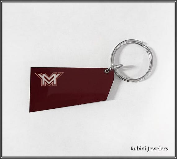 Custom Team Aluminum Rowing Oar Key Chain by Rubini Jewelers