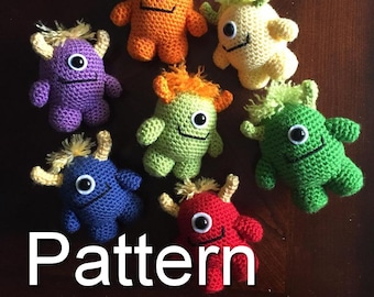 Little Monster Crochet Pattern, Amigurumi Monster, Amigurumi Pattern, Crochet Monster, Crochet Pattern, Craft, Amigurumi, Monster Plush