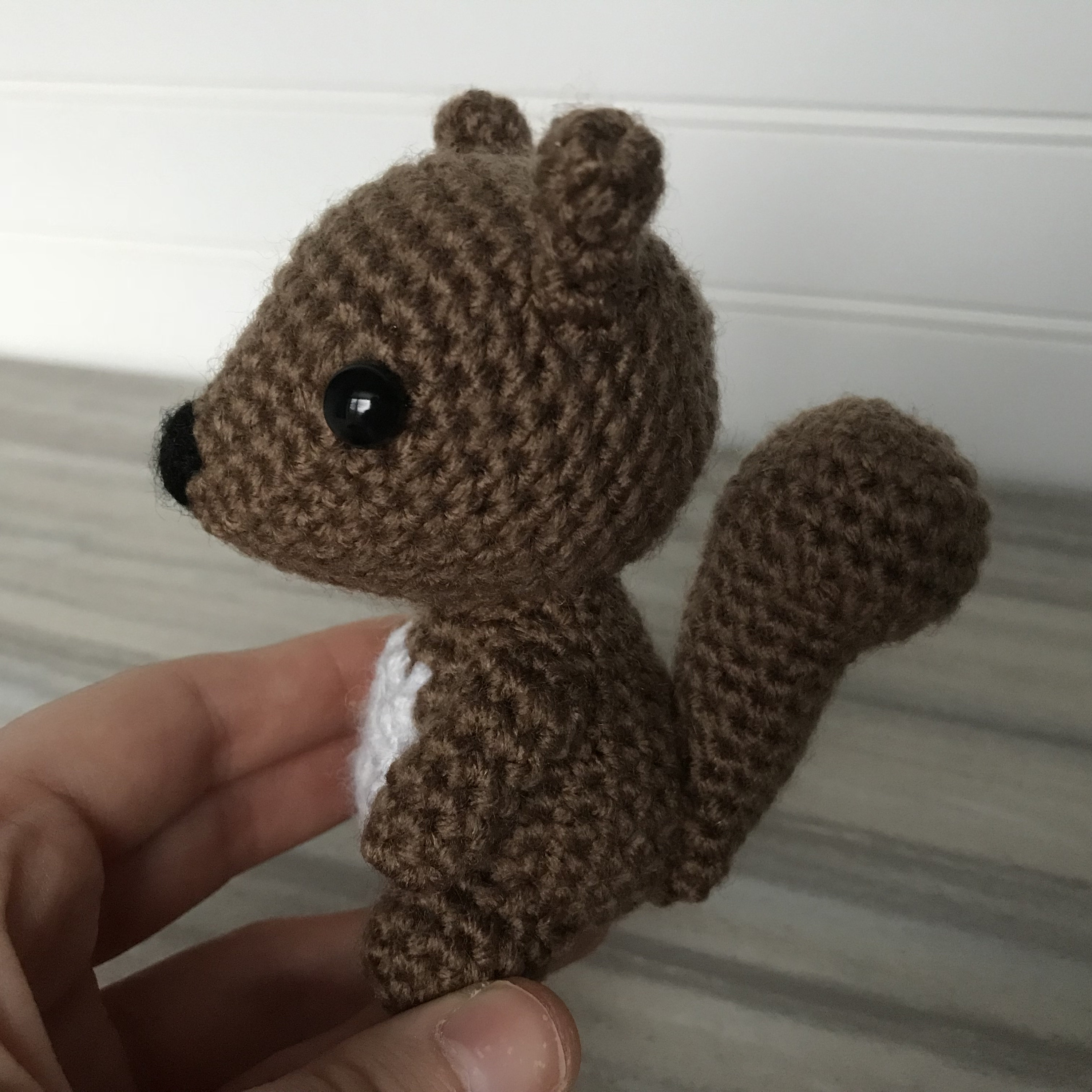Little Squirrel Crochet Pattern Crochet Squirrel Amigurumi Etsy Polska