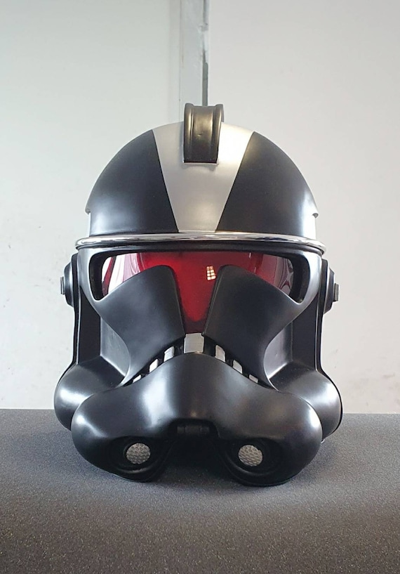 clone motorcycle helmet Wolffe Trooper RP1 (Dark Gray, Phase 1) this collectible roleplay helmet is designed for display and cosplay enthusiasts alike Making Clone Trooper Helmet Attachments