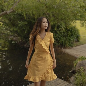 Vestido de verão, vestido de casa de campo, vestido de algodão, vestido floral