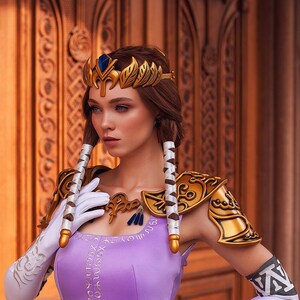 The Legend of Zelda cosplay, elven armor, zelda necklace, zelda earrings, Cosplay armor, zelda jewelry, cosplay costume, Halloween costume image 9
