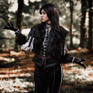 Yennefer Cosplay costume Highly detailed Yennefer's black dress, Yennefer Cosplay Outfit Black Full Set, Lady Witch Costume, Saga Cosplay image 8