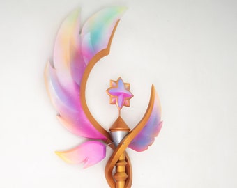 League of Legends Star Guardian Soraka Cosplay Staff Prop, LoL Cosplay League of Legends Soraka Staff, Halloween Cosplay Outfit Anime