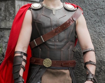 Thor Lederweste, Thor Halloween-Kostüm für Erwachsene cosplay, Thor Outfit Cosplay Lederweste, Thor Cosplay die Rüstung Kostümweste