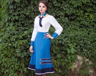 Halloween costume, Elizabeth classic Bioshock cosplay costume, outfit from Bioshock video game trilogy, Halloween cosplay