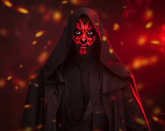 Darth Maul Cosplay Kostüm aus Star Saga, Sith Lord, 501st Legion, dunkle Seite der Macht, Galaktisches Imperium, Macht, Imperial, Republik