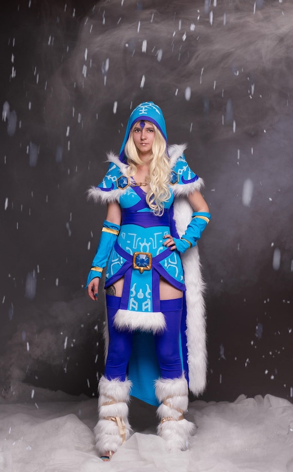 Crystal Maiden Cosplay Costume From Dota 2 Online Game Rylai Etsy