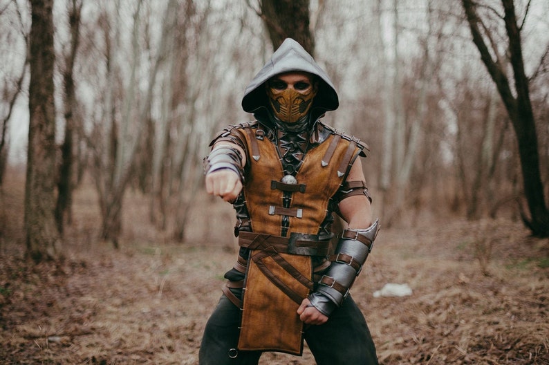 Scorpion Cosplay Mortal Kombat X Fighters Cosplay Costume Etsy