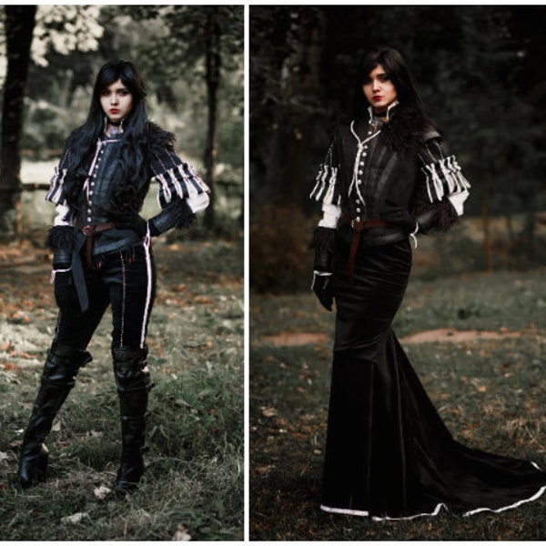 Yennefer Cosplay costume Highly detailed Yennefer's black dress, Yennefer Cosplay Outfit Black Full Set, Lady Witch Costume, Saga Cosplay