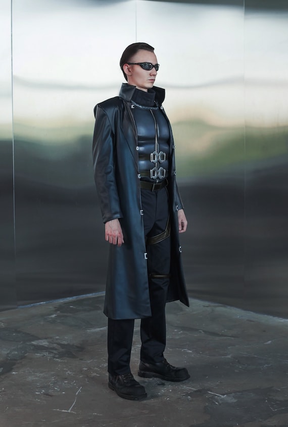JC Denton Deus Ex Cosplay Costume, Ex Deus Leather Jacket Cosplay