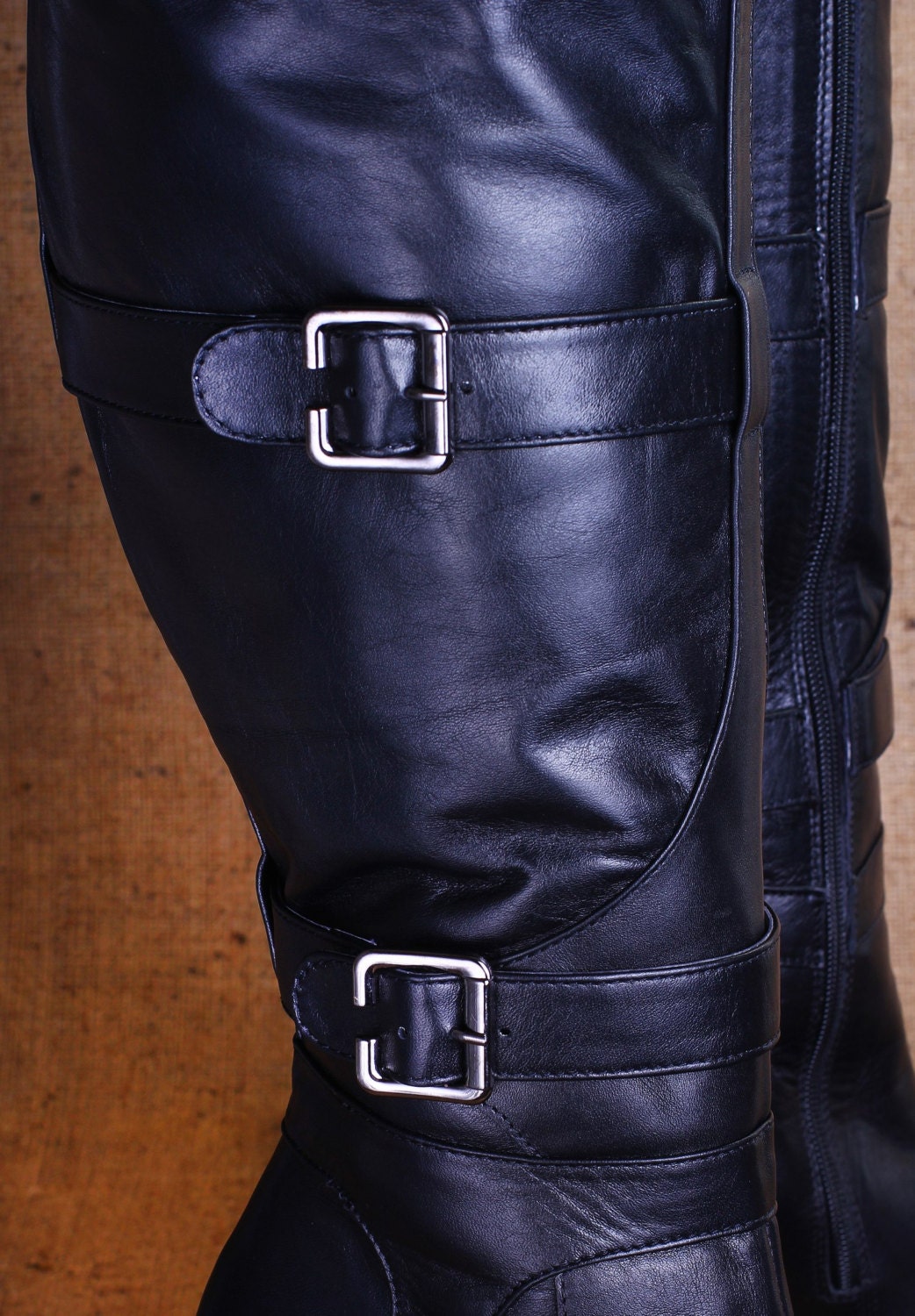 Satan Cosplay Boots Shoes Black and white