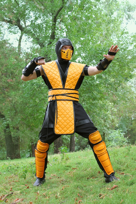 scorpion cosplay kostüm mortal kombat klassic arcade ninja etsy