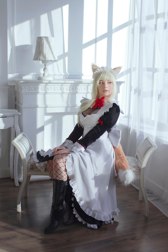 Traje de cosplay Neko Maid vestido de sirvienta de anime - Etsy España Traje de cosplay Neko Maid vestido de sirvienta de anime - Etsy España