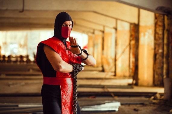 Adulto Con Licenza MORTAL KOMBAT SubZero Da Uomo Festa Di Halloween Costume