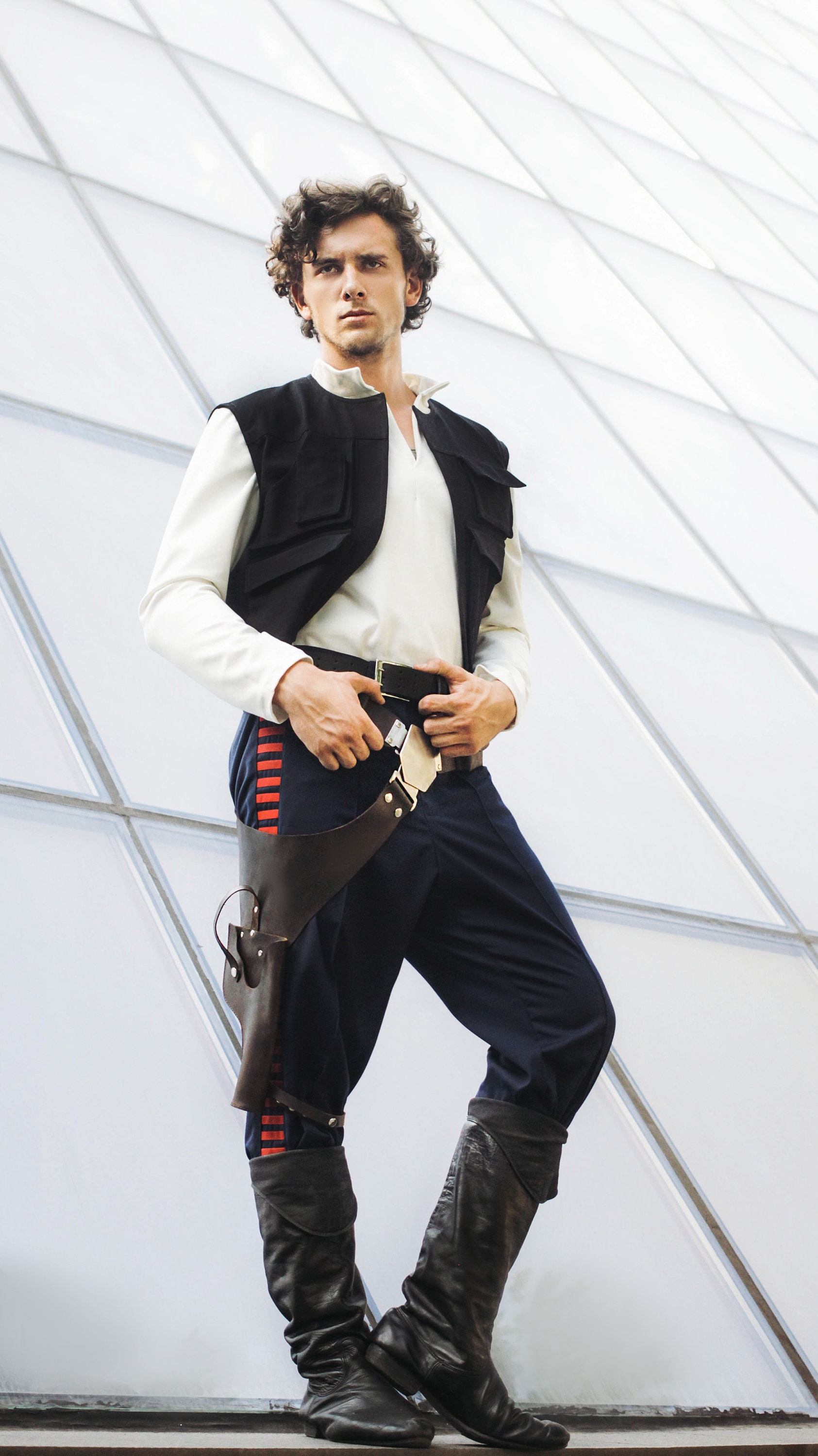 codicioso azafata Cadera Disfraz de Han Solo Cosplay de Star Saga legión alianza de - Etsy España